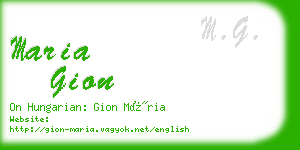 maria gion business card